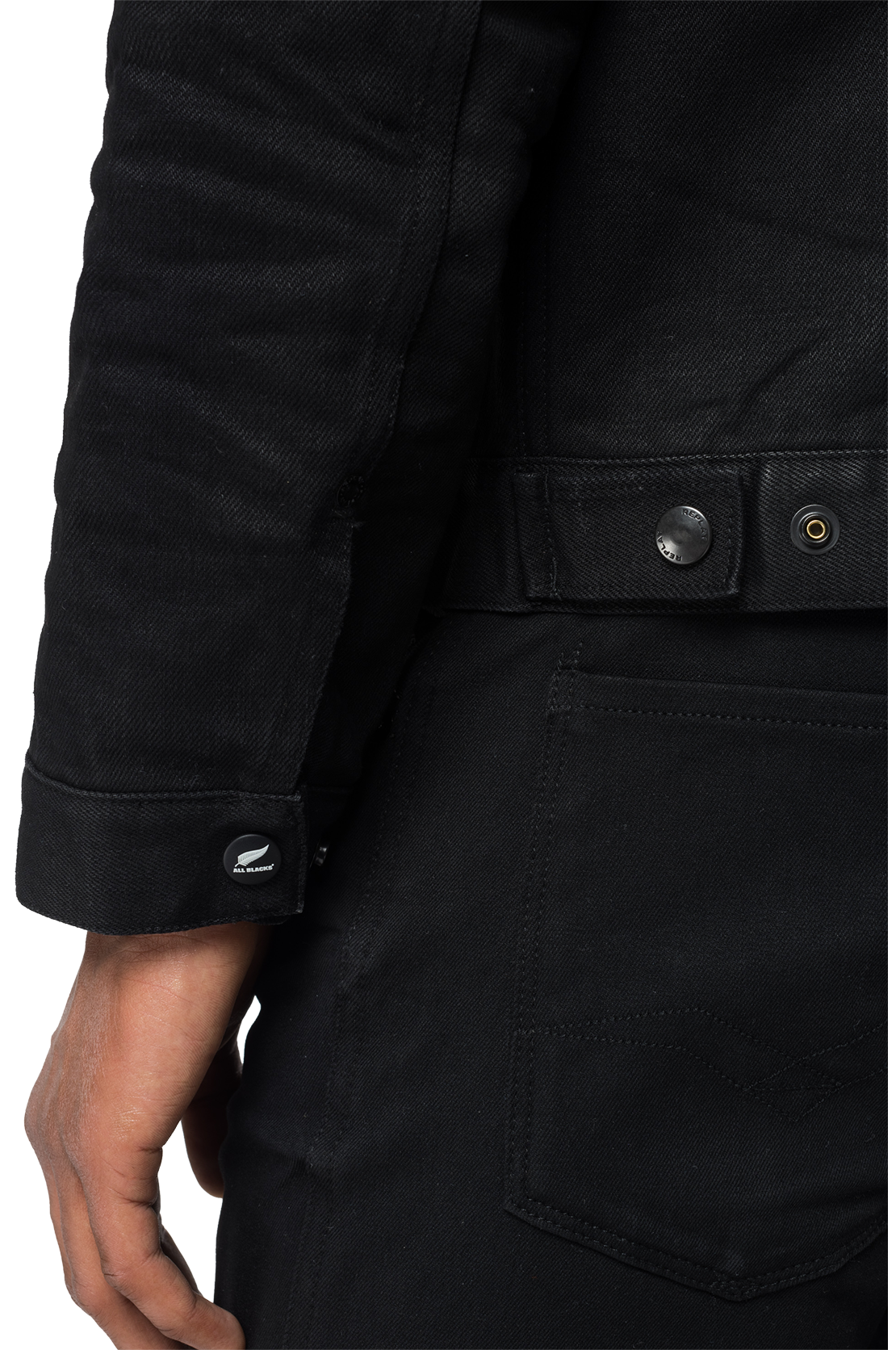 ALL BLACKS × REPLAY ブラックデニムジャケット 詳細画像 ブラック 8